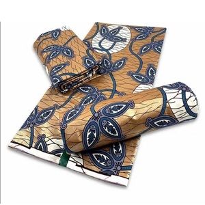 High quality golden wax fabric 6 yards per piece, very beautiful